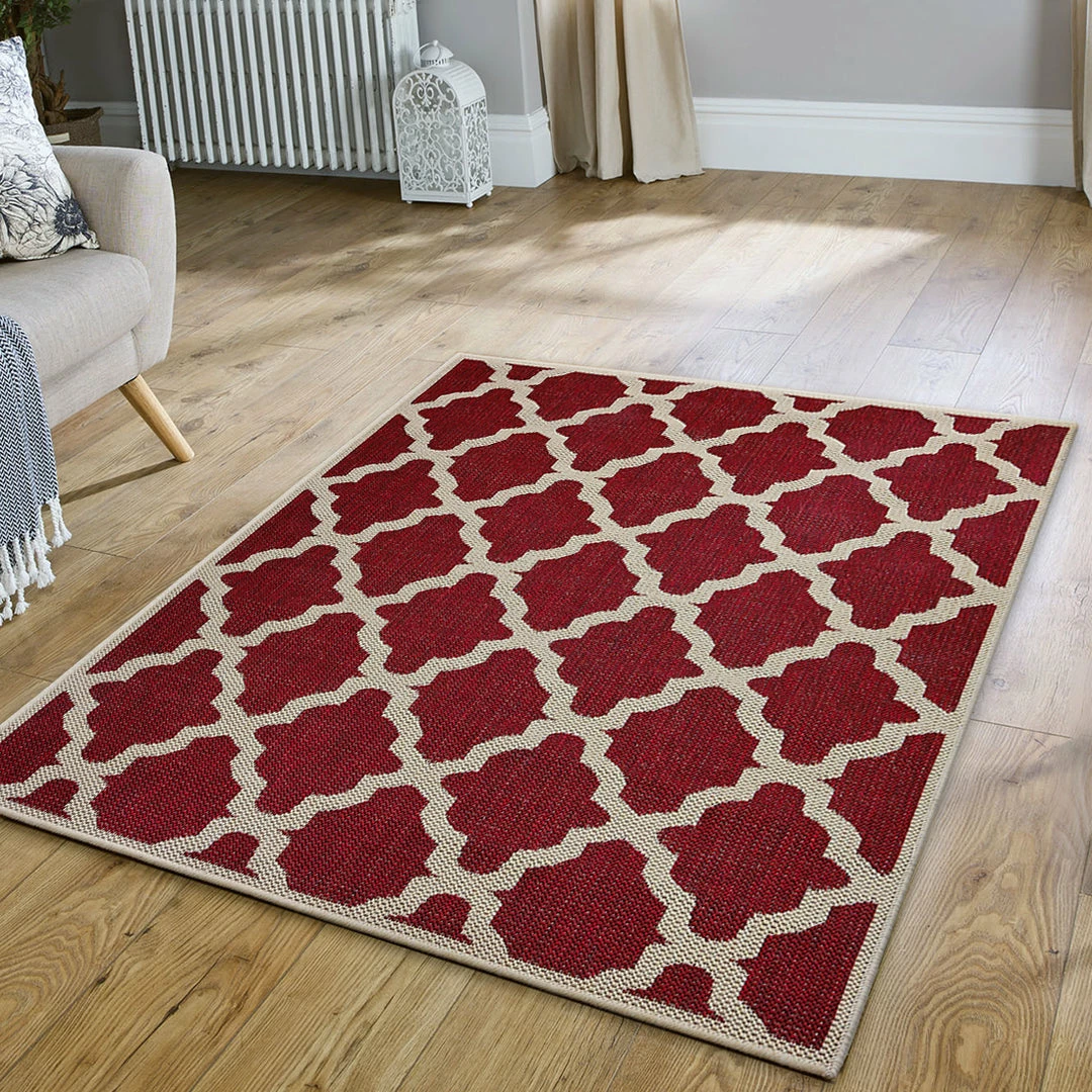 Xrugs Modern Anti Slip Rug Living Room Red Moroccan Trellis Pattern Flat Weave Carpet Mat Large Small Runner 1 Xrugs Modern Anti Slip Rug Living Room Red Moroccan Trellis Pattern Flat Weave Carpet Mat Large Small Runner