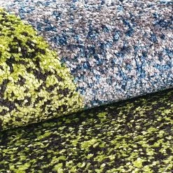 Xrug Green And Grey Blue Rug Patterned Rugs Carpets Woven Low Pile Living Room Mat Small Large 80x150 120x170 160x230 Modern