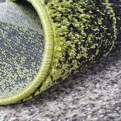 Xrug Green And Grey Blue Rug Patterned Rugs Carpets Woven Low Pile Living Room Mat Small Large 80x150 120x170 160x230 Modern