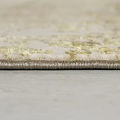 Xrugs Modern Rug Beige Gold Cream Abstract Marble Pattern Large Medium Carpet Area Mat