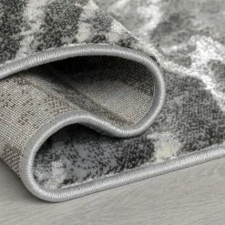 Xrugs Grey Marble Rug Modern Patterned Carpet Soft Woven Bedroom Living Room Floor Mat