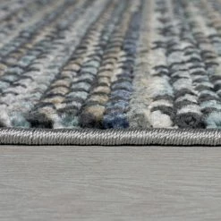 Xrugs Modern Blue Rug Grey Beige Navy Teal Denim Diamond Check Moroccan Pattern Carpet