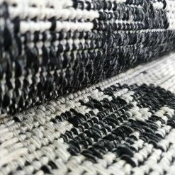 Xrugs Cotton Rugs Black Vintage Rug 100% Cotton Rug Runner Large Small Flat Weave Natural Carpet Mat