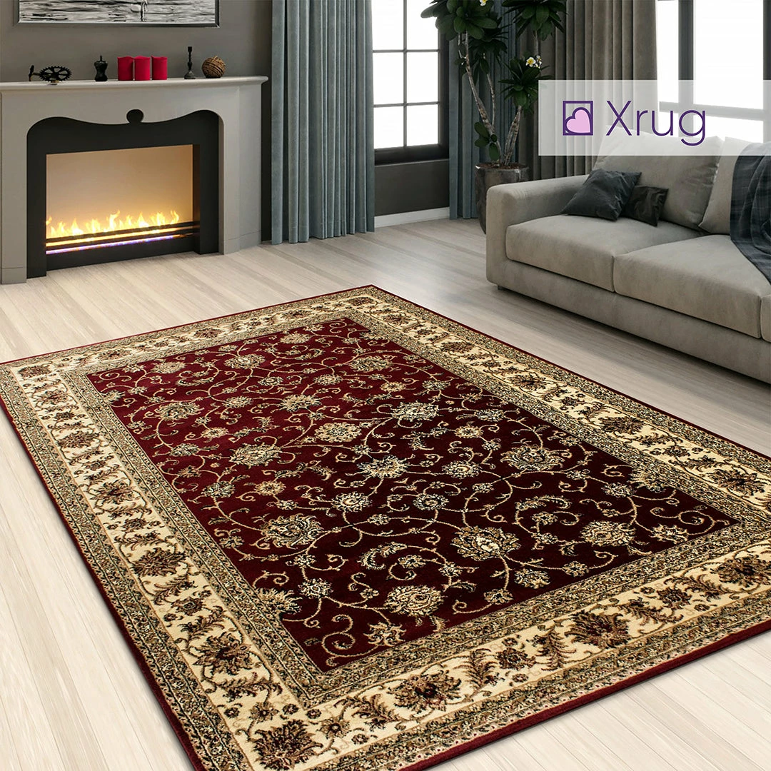 Xrugs Red Oriental Rug Traditional Carpet Floral Beige Cream Pattern Extra Large Small Thick Soft Area Mat 1 Xrugs Red Oriental Rug Traditional Carpet Floral Beige Cream Pattern Extra Large Small Thick Soft Area Mat
