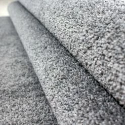 Xrugs Grey Rug Monochrome Silver Grey Carpet Plain Bedroom Living Room Mat Large Small Modern