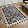 Xrugs Grey Rug Moroccan Trellis Oriental Pattern Low Pile Woven Carpet Large Small Living Room Mat Modern