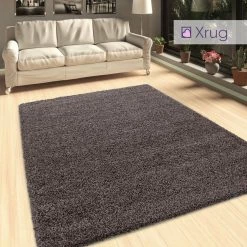 Xrugs Taupe Brown Shaggy Rug Fluffy Carpet Extra Large Small Circle Round Mat Deep Pile Rugs For Living Room Bedroom Modern