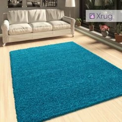 Xrugs Shaggy Rugs Blue Turquoise Fluffy Rugs Carpets For Bedroom Living Room Extra Large Small Runners Modern
