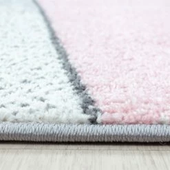 Xrugs Blush Pink Grey Rug Pastel Geometric Carpet Large Small Living Room Bedroom Area Mat