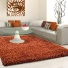 Xrugs Deep Pile Shaggy Rug Modern Terracotta Fluffy Mat Small Large Plain Room Carpets
