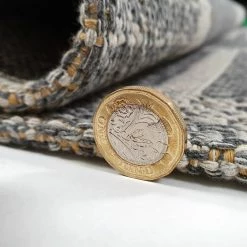 Xrugs Grey Mustard Rug Geometric 100% Cotton Small Extra Large XL Washable Modern Flat Weave Carpet Woven Living Room Mat