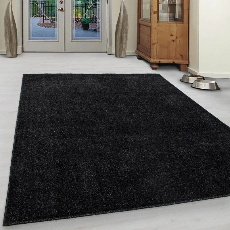 Xrugs Plain Rug Black And Grey Modern Carpet Small Extra Large Bedroom Hallway Mat New 1 Xrugs Plain Rug Black And Grey Modern Carpet Small Extra Large Bedroom Hallway Mat New