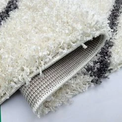 Xrug Fluffy Rug Cream Shaggy Carpet Soft Thick Large Small Geometric Dimaond Pattern For Living Room Bedroom