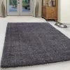 Xrugs Shaggy Rug Grey Plain Bedroom High Pile Carpet Small X Large Round Fluffy Mats