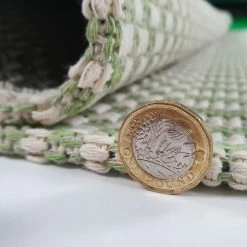 Xrugs Green Cream Cotton Rug Flatweave Carpet Striped Braided Pattern Washable Carpet Living Room Bedroom Mat Small Extra Large Hallway Runner Cotton Rugs