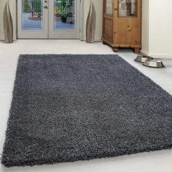 Xrugs Shaggy Rug Modern Grey Bedroom Long Pile Carpet Round Fluffy New Mat Small Large