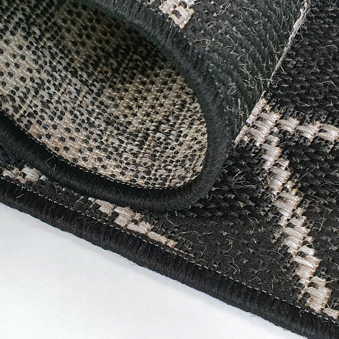 Xrugs Kitchen Rug Black Grey Check Pattern Hard Wearing Flat Weave Carpet Indor Floor Mat 2 Xrugs Kitchen Rug Black Grey Check Pattern Hard Wearing Flat Weave Carpet Indor Floor Mat