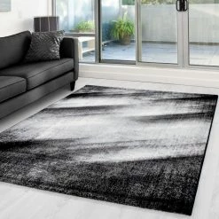 Xrugs Abstract Rug Modern Black Grey White Shabby Chic Mats Bedroom Area Carpet Runner