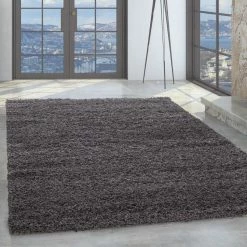 Xrugs Shaggy Rug Grey Fluffy Woven Mat Small Extra Large Modern Living Room Carpet New