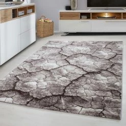 Xrugs Abstract Rug Brown Beige Modern Designer Mat Small Large Living Room Carpet Hall