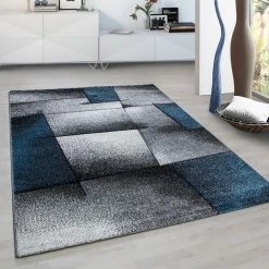 Xrugs Abstract Rug Modern Grey Blue Geometric Carpet Small Large Living Room Hall Mats