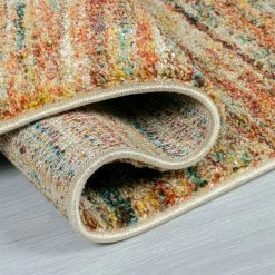 Xrugs Beige Cream Rug Terracotta Red Yellow Blue Mottled Pattern Carpet Runner Large Mats Modern