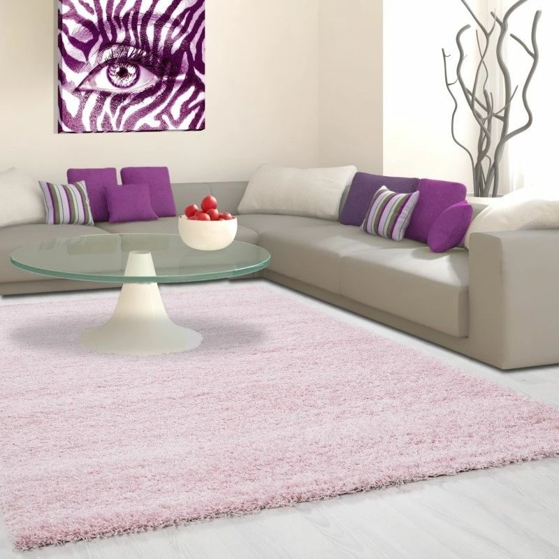 Xrugs Pink Fluffy Rug Modern Deep Pile Shaggy Carpet Plain Living Room Floor Area Mat 1 Xrugs Pink Fluffy Rug Modern Deep Pile Shaggy Carpet Plain Living Room Floor Area Mat