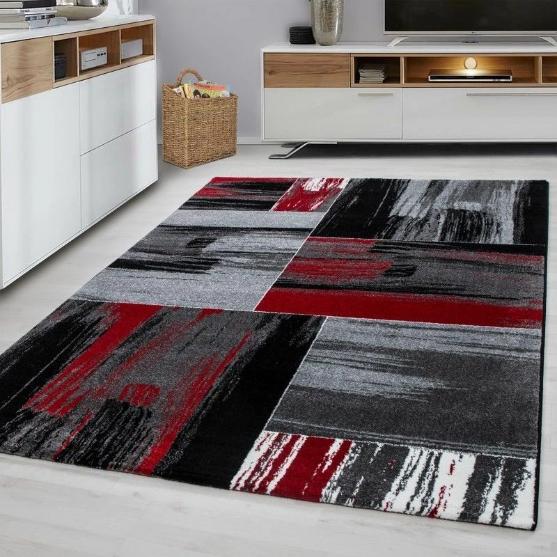 Xrugs Modern Rug Red Black Grey Check Pattern Carpets Lounge Runner Mat Small Large XL 1 Xrugs Modern Rug Red Black Grey Check Pattern Carpets Lounge Runner Mat Small Large XL