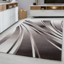 Xrugs Abstract Rug Modern Brown Beige Cream Pattern Mat Small Extra Large Room Carpets