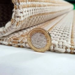 Xrugs Cotton Rug Yellow Mustard Cream Striped Small Large Runner Washable Living Room Bedroom Flat Woven Carpet Area Mat Cotton Rugs