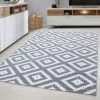 Xrugs Modern Rugs Grey White Checkered Pattern Mat Living Room Geometric Carpet Runner