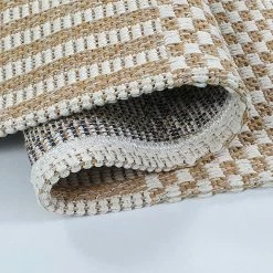 Xrugs Cotton Rugs Small Extra Large Runners Mustard Yellow Cream White Washable Flat Weave Carpets Striped Woven Area Mats