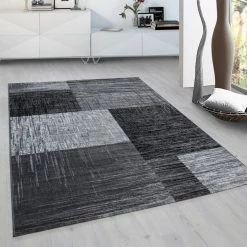 Xrugs Black And Grey Rug Modern Geometric Pattern Carpet Small X Large Room Runner Mat