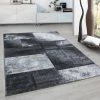 Xrugs Check Rug Modern Silver Grey Geometric Pattern Mat For Living Room Lounge Carpet