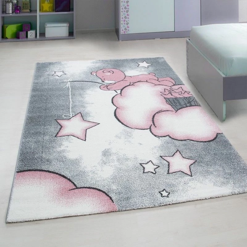 Xrug Childrens Rugs Kids Star Grey Pink Nursery Carpets Baby Room Playroom Round Mat 1 Xrug Childrens Rugs Kids Star Grey Pink Nursery Carpets Baby Room Playroom Round Mat