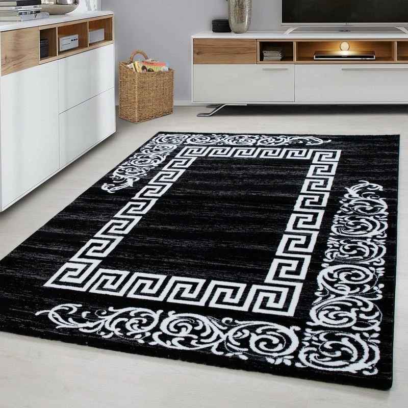 Xrugs Modern Black Rug Oriental Pattern Carpet Room Lounge Hallway Mats Small Large XL 1 Xrugs Modern Black Rug Oriental Pattern Carpet Room Lounge Hallway Mats Small Large XL