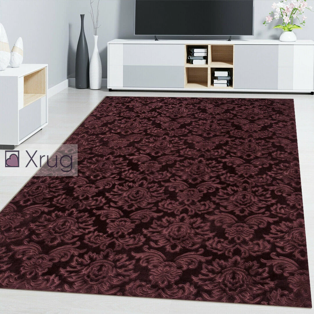 Xrugs Mauve Purple Rug Damask Stile Floral Oriental Carpet Living Room Bedroom Rug Mat 1 Xrugs Mauve Purple Rug Damask Stile Floral Oriental Carpet Living Room Bedroom Rug Mat