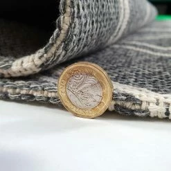 Xrugs Grey Rug Diamond Pattern 100% Cotton Small Extra Large Runner Washable Flatweave Carpet Living Room Bedroom Woven Mat