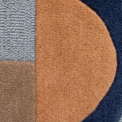 Xrugs Modern Rug Navy Beige Cream Multi Coloured Living Room Large Small Carpet Mat