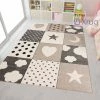Xrugs Kids Star Rug Beige Grey Childrens Bedroom Mat Baby Nursery Playroom Carpet New