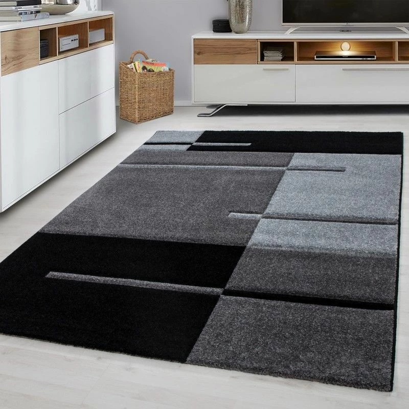 Xrugs Black And Grey Rug Modern Geometric Pattern Carpet Small X Large Room Runner Mat 1 Xrugs Black And Grey Rug Modern Geometric Pattern Carpet Small X Large Room Runner Mat