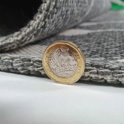 Xrugs Grey Cotton Rug Diamond Berber Pattern Extra Large Small Flatweave Carpet Modern Woven Patterned Mat Cotton Rugs