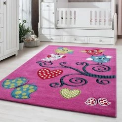 Xrugs Rug For Girls Purple Bedroom Kids Animal Mat Small Large Childrens Play Carpets