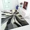 Xrugs Modern Rugs Grey Black White Contour Cut Pattern Living Room New Mat Small Large