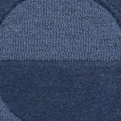 Xrugs Navy Blue Rug Plain Geometric Pattern Living Room Bedroom Carpet Mat Large Small Modern