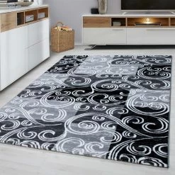 Xrugs Check Rug Black And Grey Pattern Carpet Small Extra Large Modern Room Runner Mat