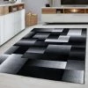 Xrugs Geometric Rug Modern Black Grey Pattern Carpet Living Room Hall Mats Small Large