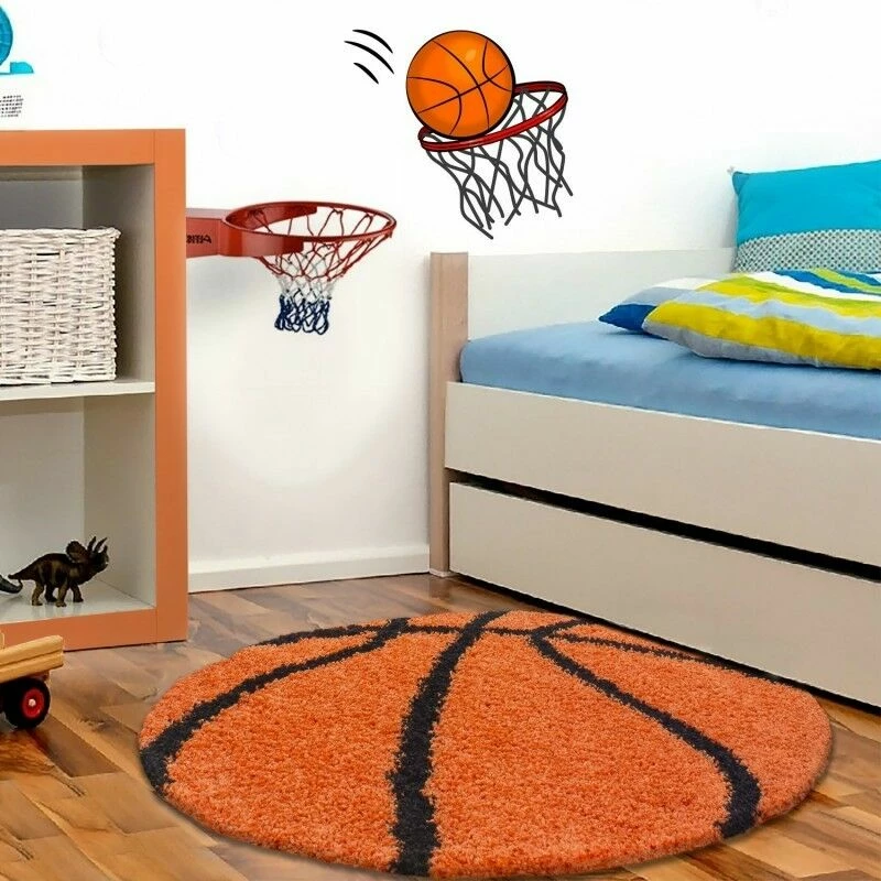 Xrug Boys Rug Orange Black Basketball Childrens Carpet Round Fluffy Kids Room Mat New 1 Xrug Boys Rug Orange Black Basketball Childrens Carpet Round Fluffy Kids Room Mat New