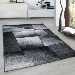 Xrugs Modern Abstract Rug Grey Geometric Pattern Mat Bedroom Floor Hallway Carpet New