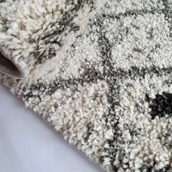 Xrugs Cream White Rug Thick Pile Carpet For Living Room Bedroom 120x170cm Heavy Mats